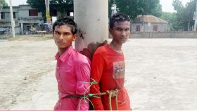 চুল কেটে খাম্বায় বেঁধে দুই ভাইকে নির্যাতন