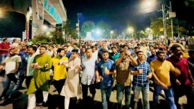 শিবির নেতার ধর্ষণ ও ‘গুম’ নাটকের প্রতিবাদে কবি নজরুল কলেজে বিক্ষোভ