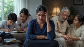 সন্তান ও বাবা-মায়ের দায়িত্ব একসঙ্গে, ‘স্যান্ডউইচ প্যারেন্টিং’ জীবনের খবর কে রাখে?