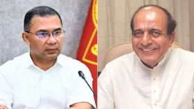 প্রধানমন্ত্রীর সঙ্গে বৈঠকে ভারতীয় হাইকমিশনার দীনেশ ত্রিবেদী