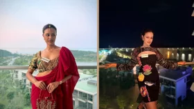 শাপলা-ইলিশ থেকে ফ্রিল শাড়ি, মিস ওয়ার্ল্ডের মঞ্চে সামাঞ্জারের ফ্যাশন