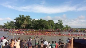 অবশেষে বিয়ানীবাজারে নৌকাবাইচ, সুনাই নদীর তীরে উৎসবের আমেজ