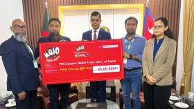 নেপালে ক্ষতিগ্রস্তদের পাশে বাংলাদেশি ব্র্যান্ড মোজো