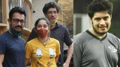 বাবা ও বোনের সঙ্গে বর্তমান জুনাইদ, ডানে আগের ছবি