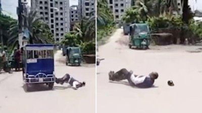 জব্দ করা ব্যাটারিচালিত অটোরিকশা থানায় নেওয়ার পথে অটোরিকশা নিয়ে পালানোর চেষ্টা করেছেন চালক