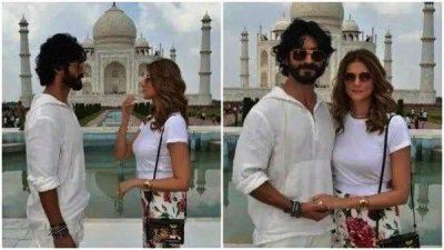 তাজমহলের সামনে দাঁড়িয়ে বাগদান!
