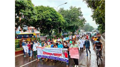 শিক্ষার্থীদের মানববন্ধন