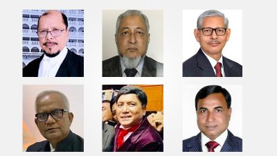 সভাপতি পদে সম্ভাব্য প্রার্থীরা হলেন- (ঘড়ির কাঁটার দিকে) একেএম ফয়েজ, মনসুরুল হক চৌধুরী, মোমতাজ উদ্দিন ফকির, মোমতাজ উদ্দিন আহমেদ মেহেদী, ড. বশির আহমেদ এবং রবিউল আলম বুদু