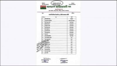 ইউনিয়ন আহ্বায়ক কমিটির ঘোষণাপত্র