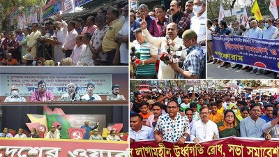 বিভিন্ন রাজনৈতিক দলের প্রতিবাদ সভা (ফাইল ছবি)