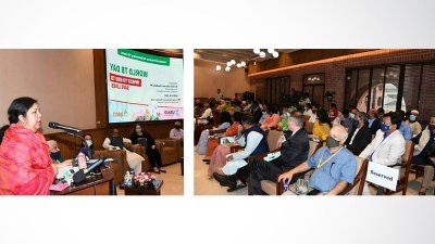 অনুষ্ঠানে বক্তব্য রাখছেন স্পিকার শিরীন শারমিন চৌধুরী