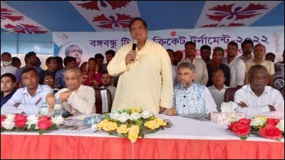 চাঁদপুরে পুরস্কার বিতরণ অনুষ্ঠানে জাহিদ আহসান রাসেল