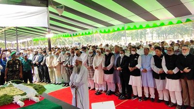 ফজলে রাব্বী মিয়ার প্রথম জানাজা অনুষ্ঠিত
