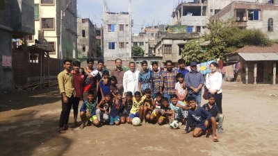 বাউনিয়াবাঁধ পুনর্বাসন এলাকার মাঠকে খেলার উপযোগী করার দাবি