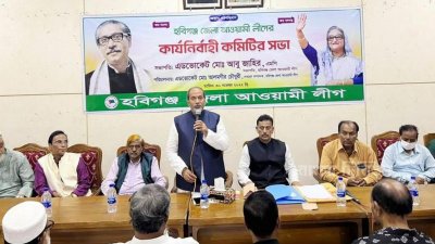 গত ৩০ নভেম্বর হবিগঞ্জ জেলা আওয়ামী লীগের কার্যনির্বাহী কমিটির সভায় অনুষ্ঠিত হয়