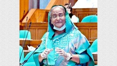 সংসদে বক্তব্য রাখছেন প্রধানমন্ত্রী শেখ হাসিনা (ফাইল ফটো)