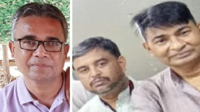 সাইদুল হক ভূঁইয়া, (ডানে) মোহাম্মদ আলী জিন্নাহ ও ফখরুদ্দিন ভূঁইয়া