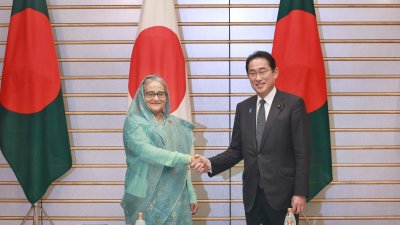 প্রধানমন্ত্রী শেখ হাসিনা ও জাপানের প্রধানমন্ত্রী ফুমিও কিসিদা (ছবি: ফোকাস বাংলা)