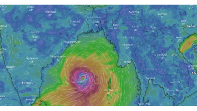 ঘূর্ণিঝড়টির কেন্দ্রের গতিবেগ ঘণ্টায় ৯০ কিলোমিটার থেকে বেড়ে ১৪০ কিলোমিটার হয়েছে