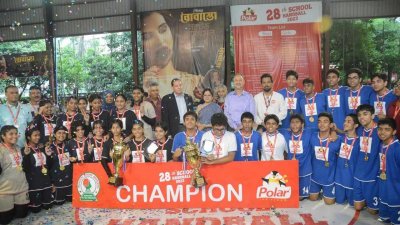 পোলার আইসক্রীম স্কুল হ্যান্ডবলের শিরোপা নিষ্পত্তি হয়েছে আজ।