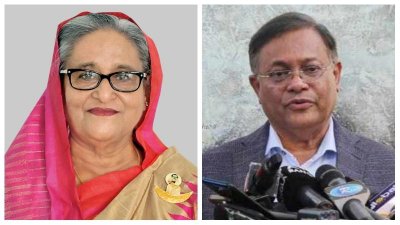 প্রধানমন্ত্রী শেখ হাসিনা ও পররাষ্ট্রমন্ত্রী হাছান মাহমুদ