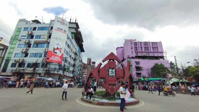 জিপিও পয়েন্টে ‘বাংলা ব্লকেড’ (ছবি: আতিক হাসান শুভ)