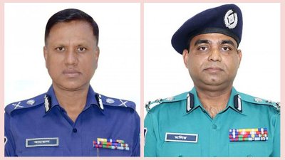রংপুর রেঞ্জের ডিআইজি আব্দুল বাতেন ও রংপুর মেট্রোপলিটন পুলিশের কমিশনার মোহাম্মদ মনিরুজ্জামান
