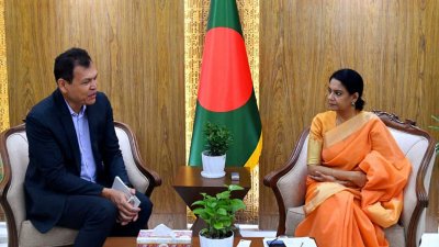 এডিবির কান্ট্রি ডিরেক্টর এডিমন গিন্টিংয়ের সঙ্গে বৈঠক করেন সৈয়দা রিজওয়ানা হাসান