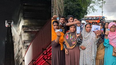 নিয়ন্ত্রণে এলেও আগুন পুরোপুরি নির্বাপণ হয়নি (ছবি: বাংলা ট্রিবিউন)