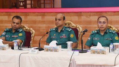 বক্তব্য দিচ্ছেন ডিএমপি কমিশনার মো. মাইনুল হাসান