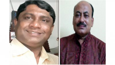 আসাদুজ্জামান চাঁদ (বাঁয়ে) ও কামাল হোসেন