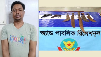 আগ্নেয়াস্ত্রসহ গ্রেফতার ঢাকা উত্তর সিটি করপোরেশনের ৩৪নং ওয়ার্ড যুবলীগের সহ-সভাপতি মো. শাকিল হোসেন