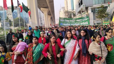 রাজধানীতে জাতীয় নাগরিক কমিটির বিজয় র্যালি