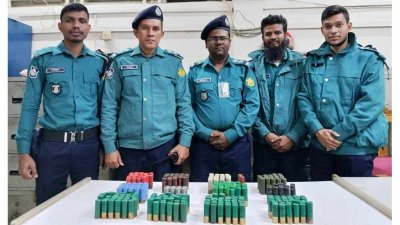 কাওলা এলাকা থেকে পরিত্যক্ত অবস্থায় উদ্ধার করা ২৮২ রাউন্ড গুলি