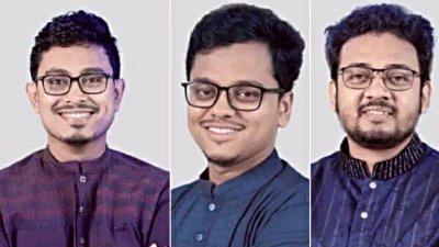 সাদিক কায়েম, এস এম ফরহাদ ও মহিউদ্দীন খান (কোলাজ)