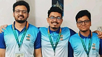 মহিউদ্দীন খান, সাদিক কায়েম ও এস এম ফরহাদ (সংগৃহীত)