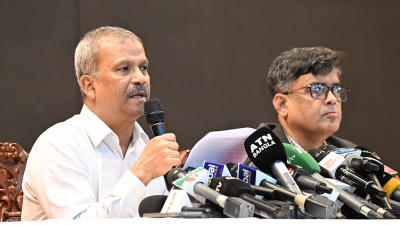বৈঠক শেষে কথা বলছেন আইন উপদেষ্টা