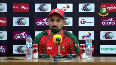 সংবাদ সম্মেলনে কথা বলেছেন লিটন দাস।