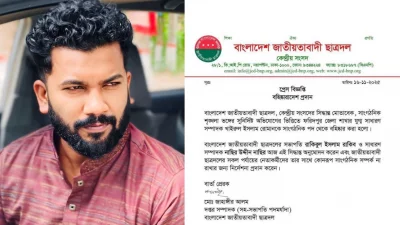 বিএনপির মহাসচিবের বিরুদ্ধে ফেসবুকে পোস্ট দিয়ে বহিষ্কার হলেন ছাত্রদল নেতা