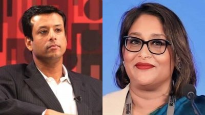 সজীব ওয়াজেদ জয় ও মেয়ে সায়মা ওয়াজেদ পুতুল (কোলাজ)