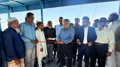 ‘ঢালচর (আনন্দ বাজার) লঞ্চঘাট’ উদ্বোধন করেছেন উপদেষ্টা এম সাখাওয়াত হোসেন