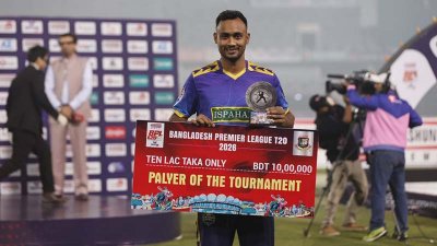 শরীফুল ইসলামের হাতেই ওঠে টুর্নামেন্ট সেরার পুরস্কার