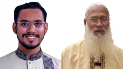আবদুল হান্নান মাসউদ ও তার বাবা আমিরুল ইসলাম মোহাম্মদ আবদুল মালেক