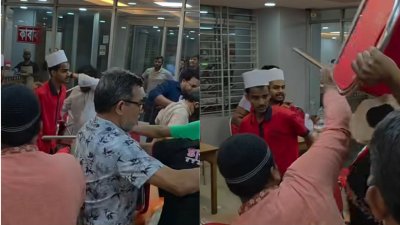 সামাজিকমাধ্যমে ছড়িয়ে পড়া হামলার ভিডিও থেকে নেওয়া