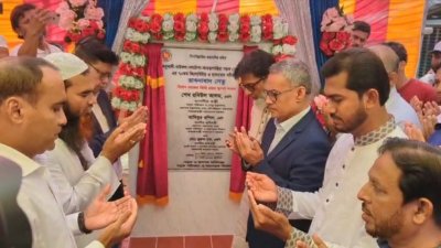 রাবনাবাদ সেতুর নির্মাণ কাজের উদ্বোধন করেন মন্ত্রী শেখ রবিউল আলম