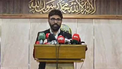 বক্তব্য রাখছেন প্রধানমন্ত্রীর প্রেস সচিব সালেহ শিবলী