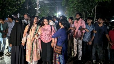 রাবিতে ছাত্রদলের বিক্ষোভ মিছিল