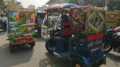 সড়কে চলাচলকারী বেশিরভাগ ব্যাটারিচালিত রিকশাই নিবন্ধনহীন