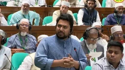 সংসদে নাহিদ ইসলাম (ফাইল ছবি)