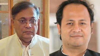 ড. হাছান মাহমুদ ও মহিবুল হাসান চৌধুরী নওফেল